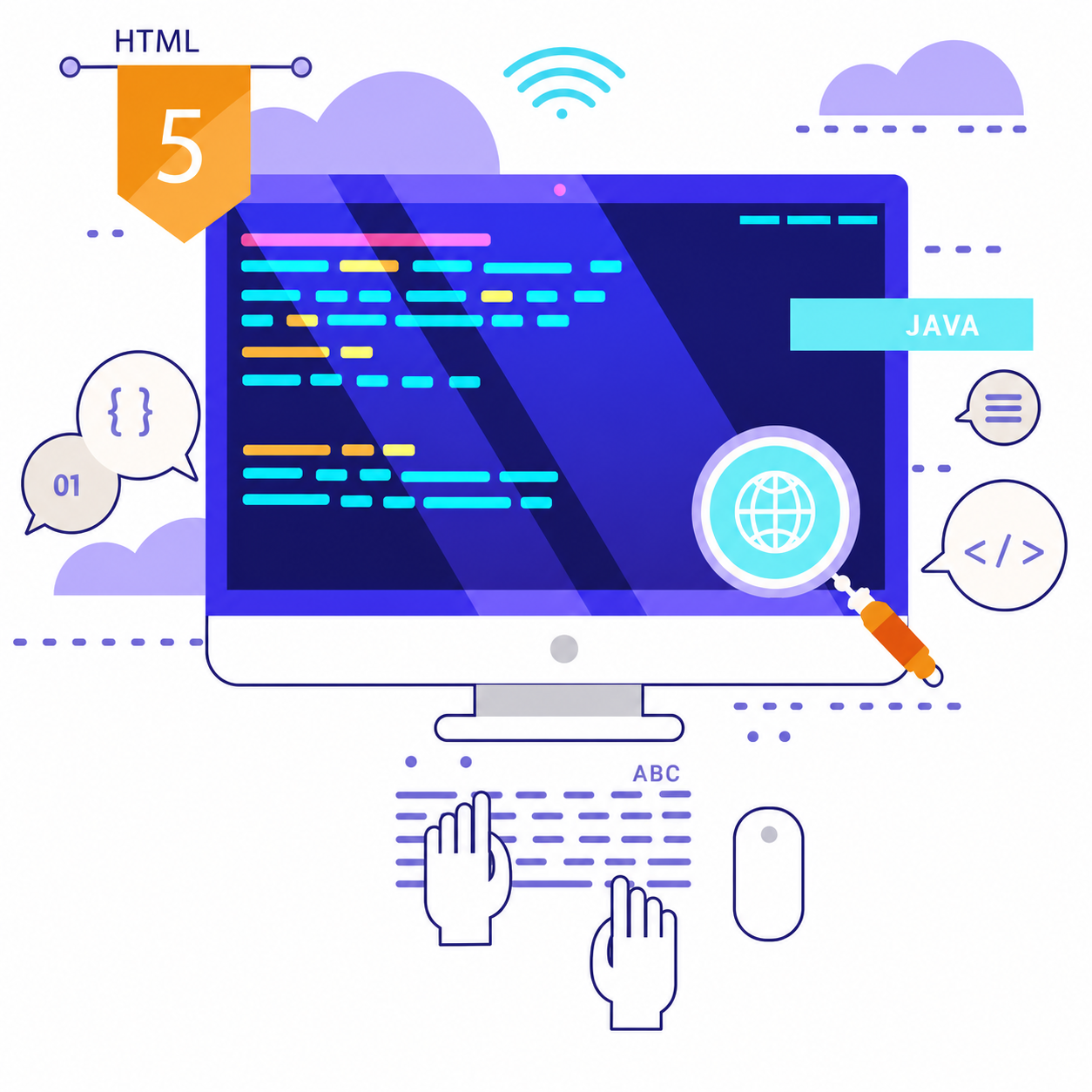 Web development illustration